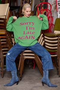M.A.Dainty Sorry Knit Green Magenta