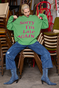 M.A.Dainty Sorry Knit Green Magenta