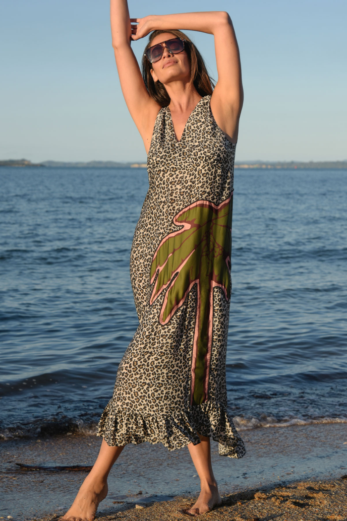 Curate Spotless Behaviour Dress Leopard Palm Pre-Order