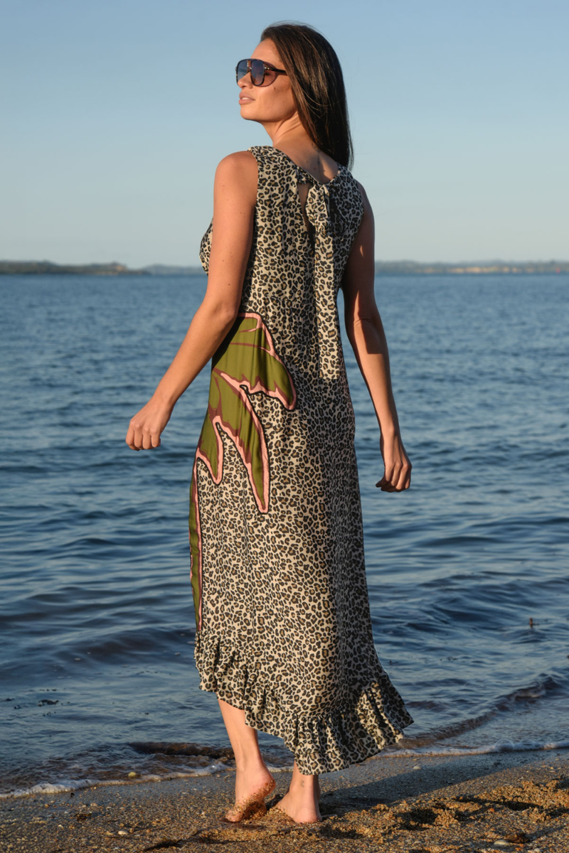 Curate Spotless Behaviour Dress Leopard Palm Pre-Order