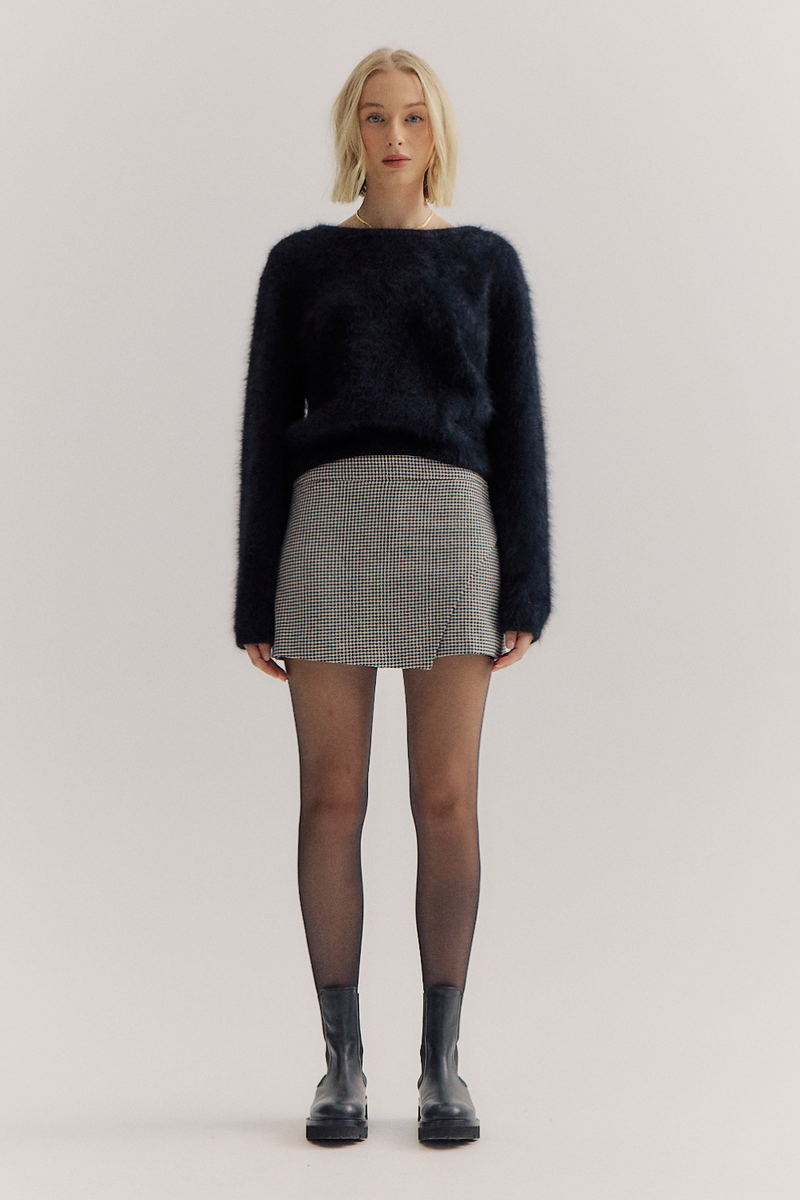 World of Nomads Stella Cashmere Boat Neck Knit Black