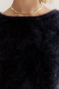 World of Nomads Stella Cashmere Boat Neck Knit Black