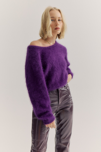 World of Nomads Stella Cashmere Boat Neck Knit Royal