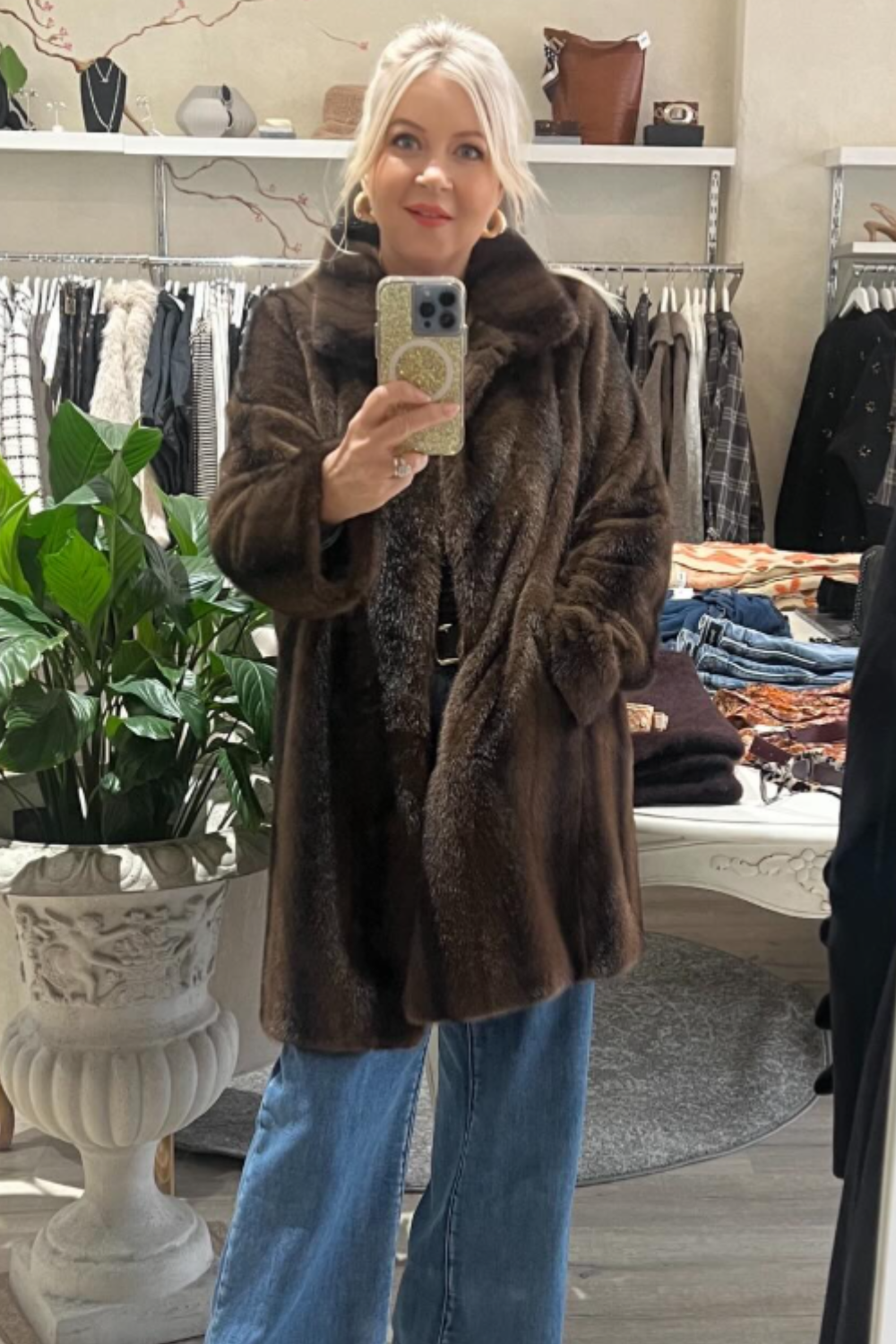 Morrison Stevie Fur Coat Espresso
