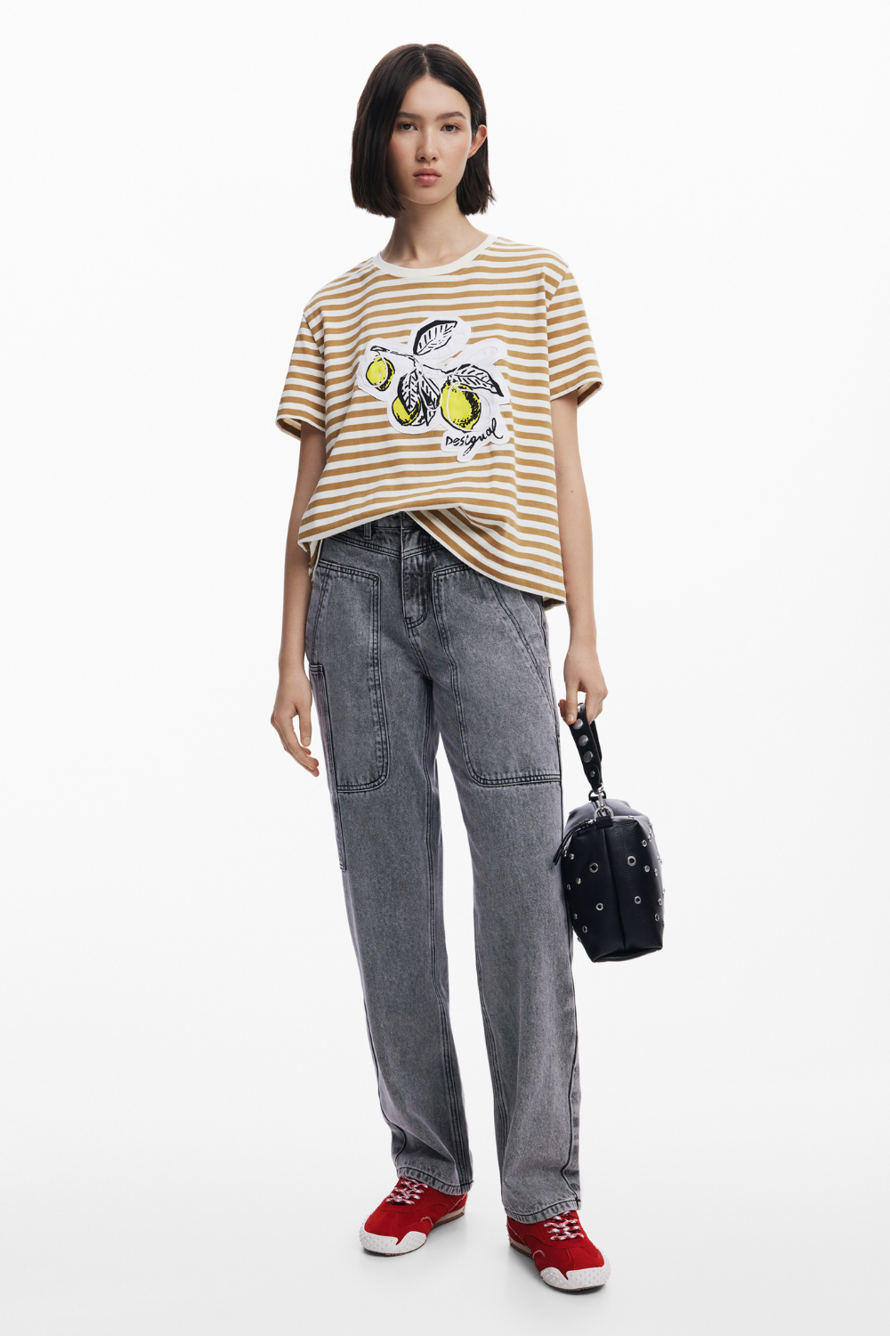 Desigual Striped Print T-Shirt