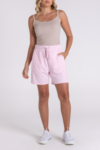 Two T's Track Short Logo Patch Pink