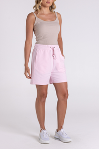 Two T's Track Short Logo Patch Pink