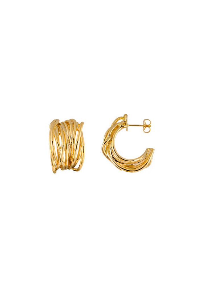 Zahar Tace Earrings Gold