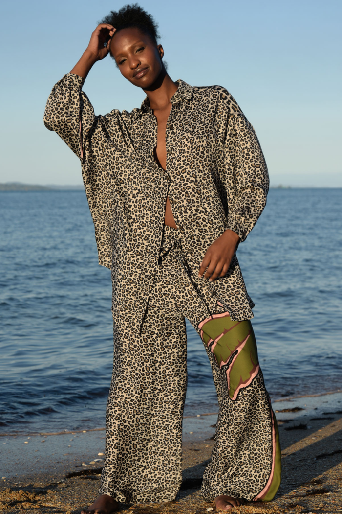 Curate Take Your Lead Pant Leopard Palm Pre-Order