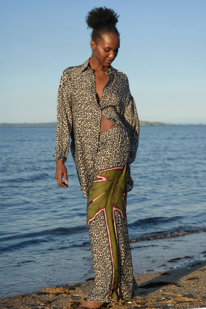 Curate Take Your Lead Pant Leopard Palm Pre-Order