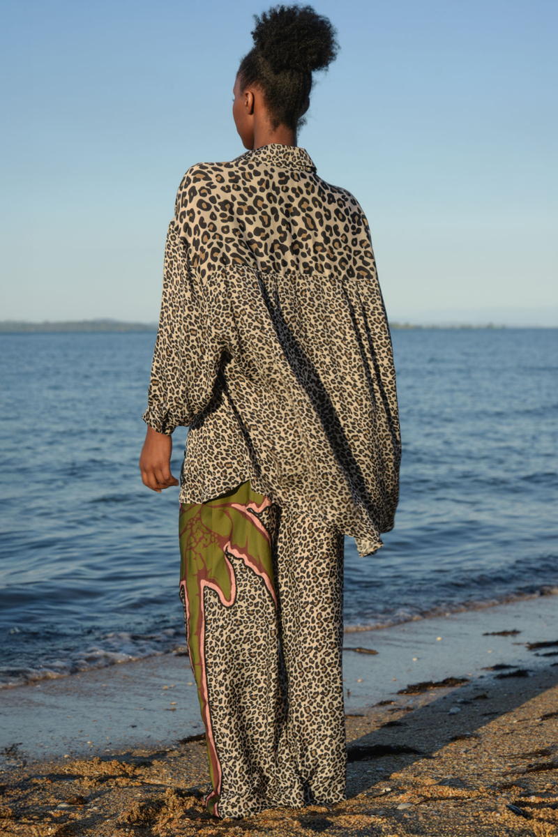 Curate Take Your Lead Pant Leopard Palm Pre-Order