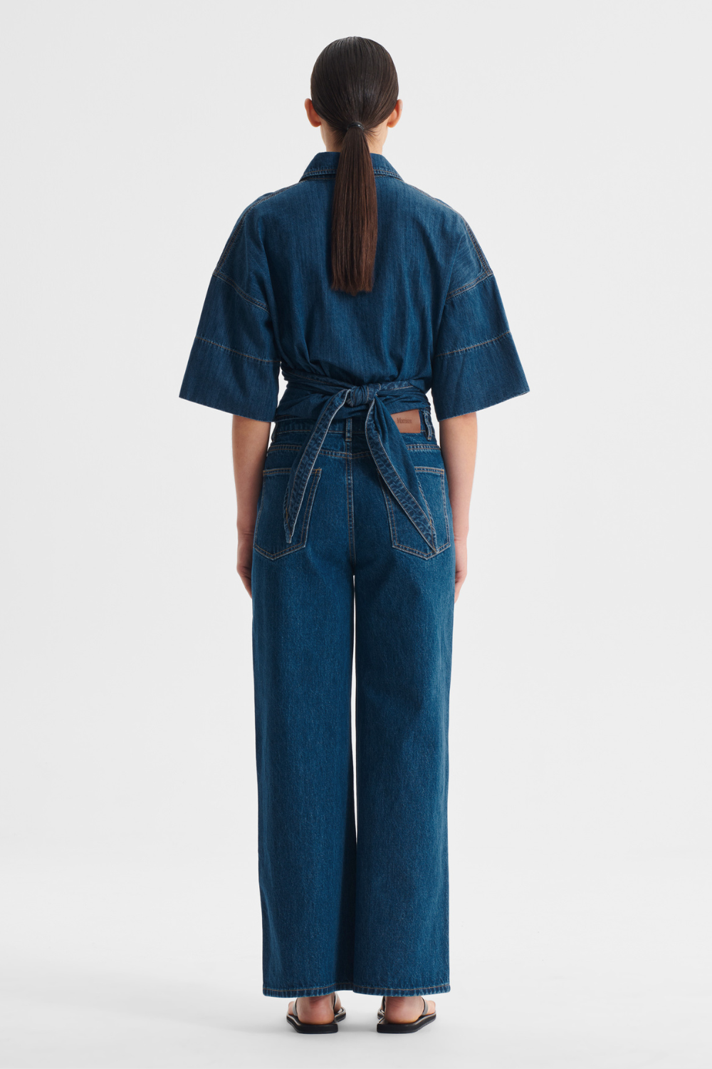 Morrison Tatum Denim Wrap Shirt Blue