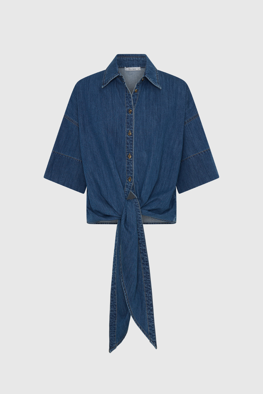Morrison Tatum Denim Wrap Shirt Blue
