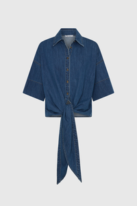 Morrison Tatum Denim Wrap Shirt Blue
