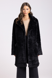 Two T's Teddy Coat Black