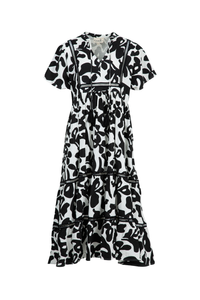 Curate To The Max Dress Black White Pre-Order