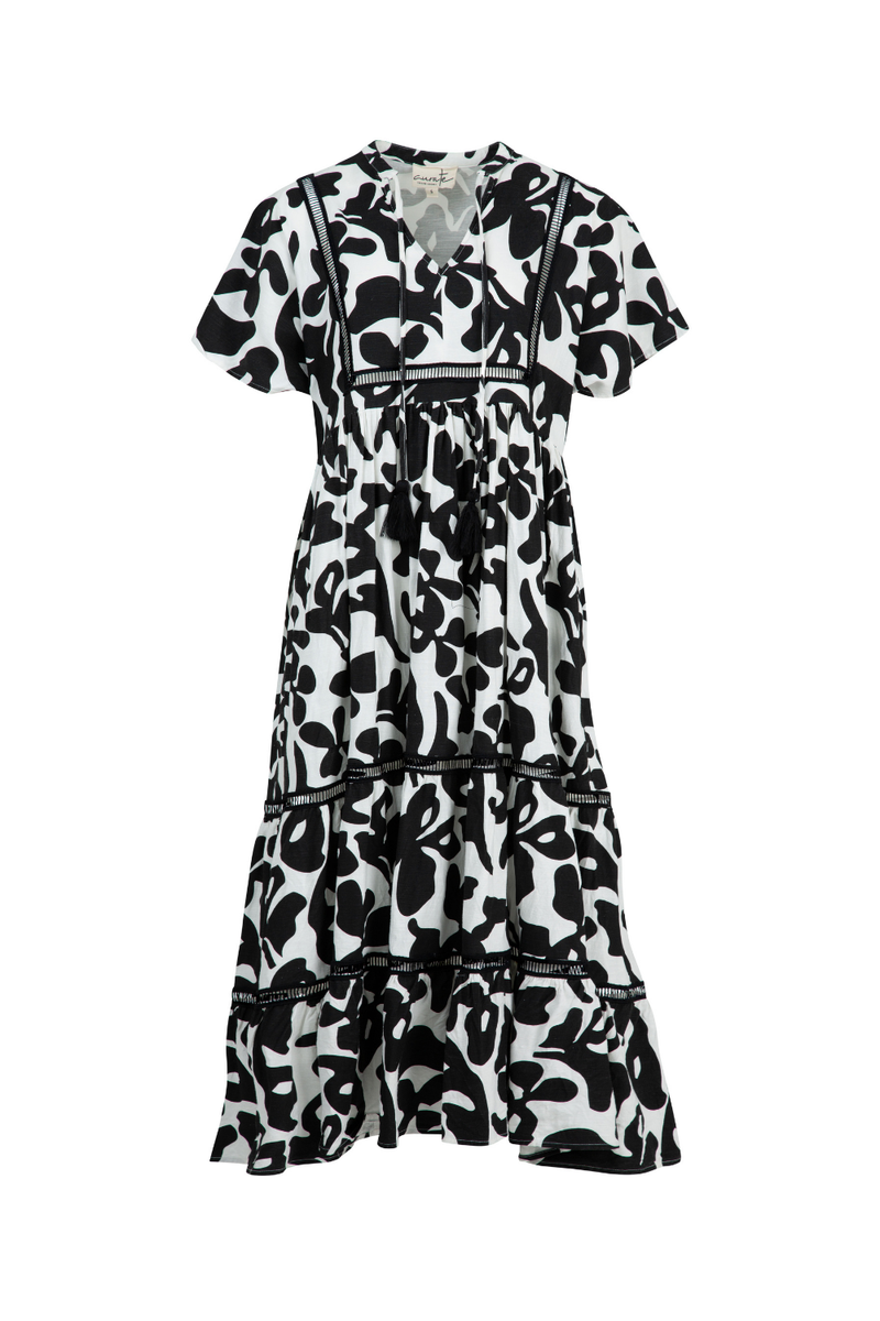 Curate To The Max Dress Black White Pre-Order