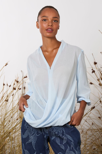 M.A.Dainty Toggle Shirt Sky Blue