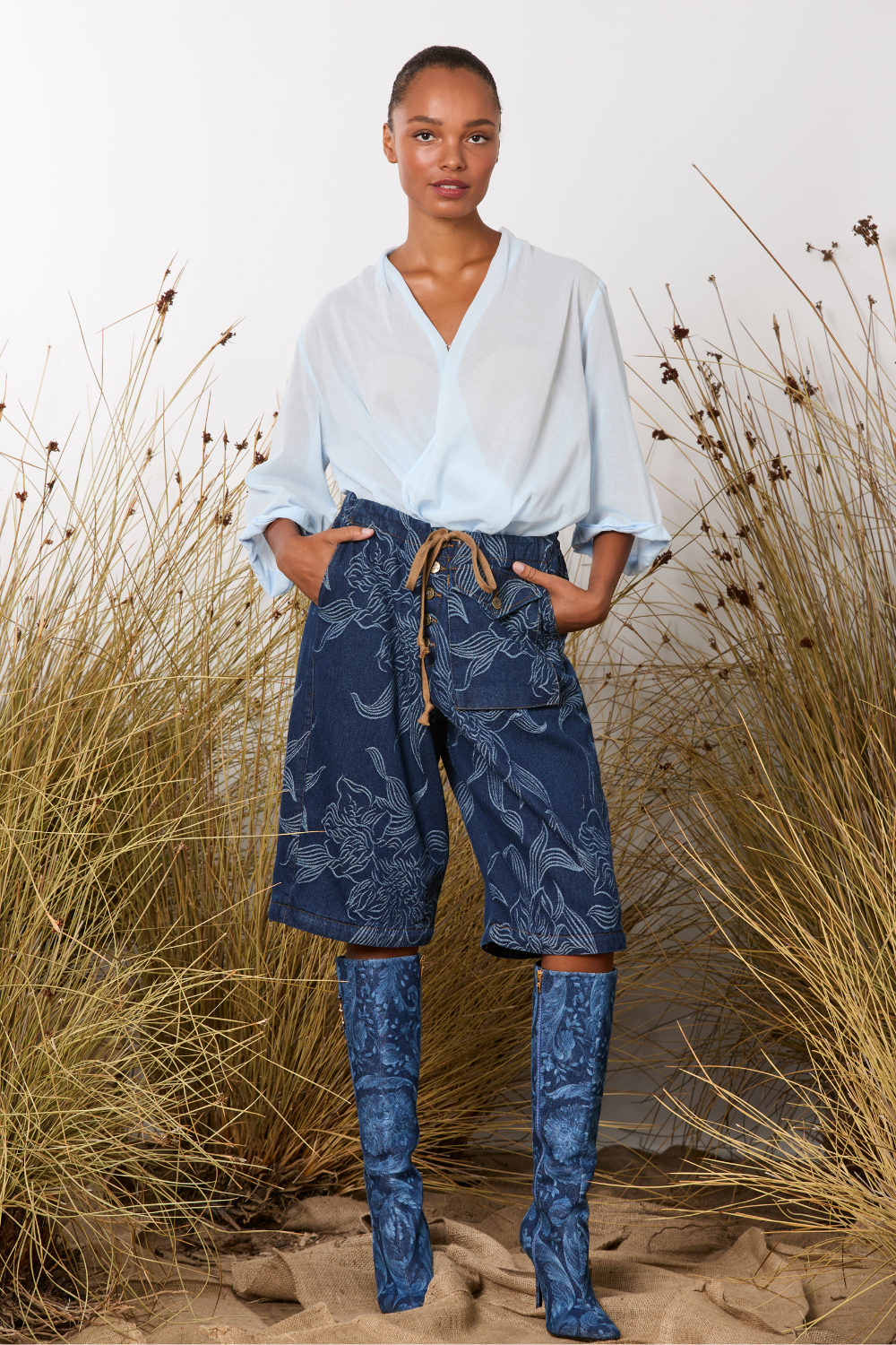 M.A.Dainty Toggle Shirt Sky Blue