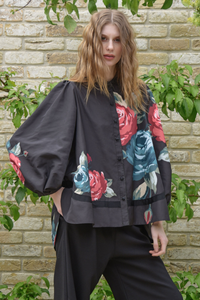 Trelise Cooper Corporate Romance Top Black Floral Pre-Order