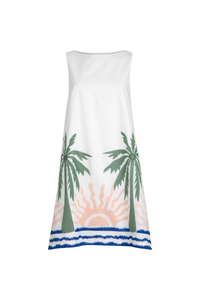 Coop Tropical Shift Dress White Pre-Order