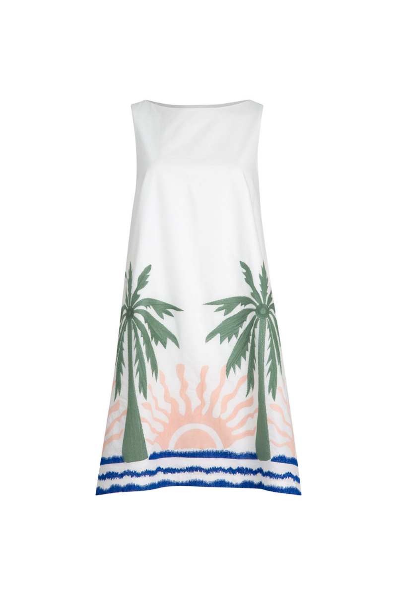 Coop Tropical Shift Dress White Pre-Order