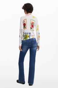 Desigual Tropical Stamps Sweater Multi
