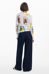 Desigual Tropical Stamps Sweater Multi