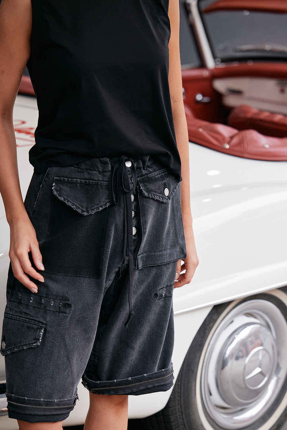 M.A.Dainty Trucker Pant Black Pre-Order