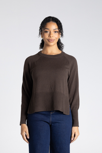 Two T's Crew Neck Basic Sweater Brasil Nut