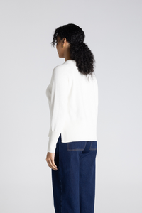 Two T's Crew Neck Basic Sweater Ivory