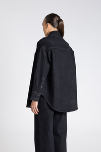 Two T's Denim Shirt Jacket Black