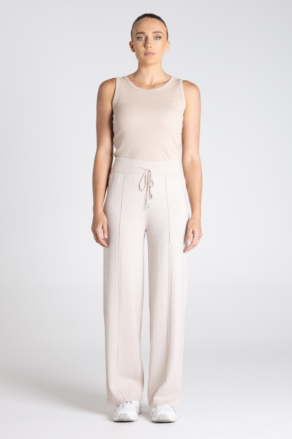 Two T's Jersey Knit Pants Oat