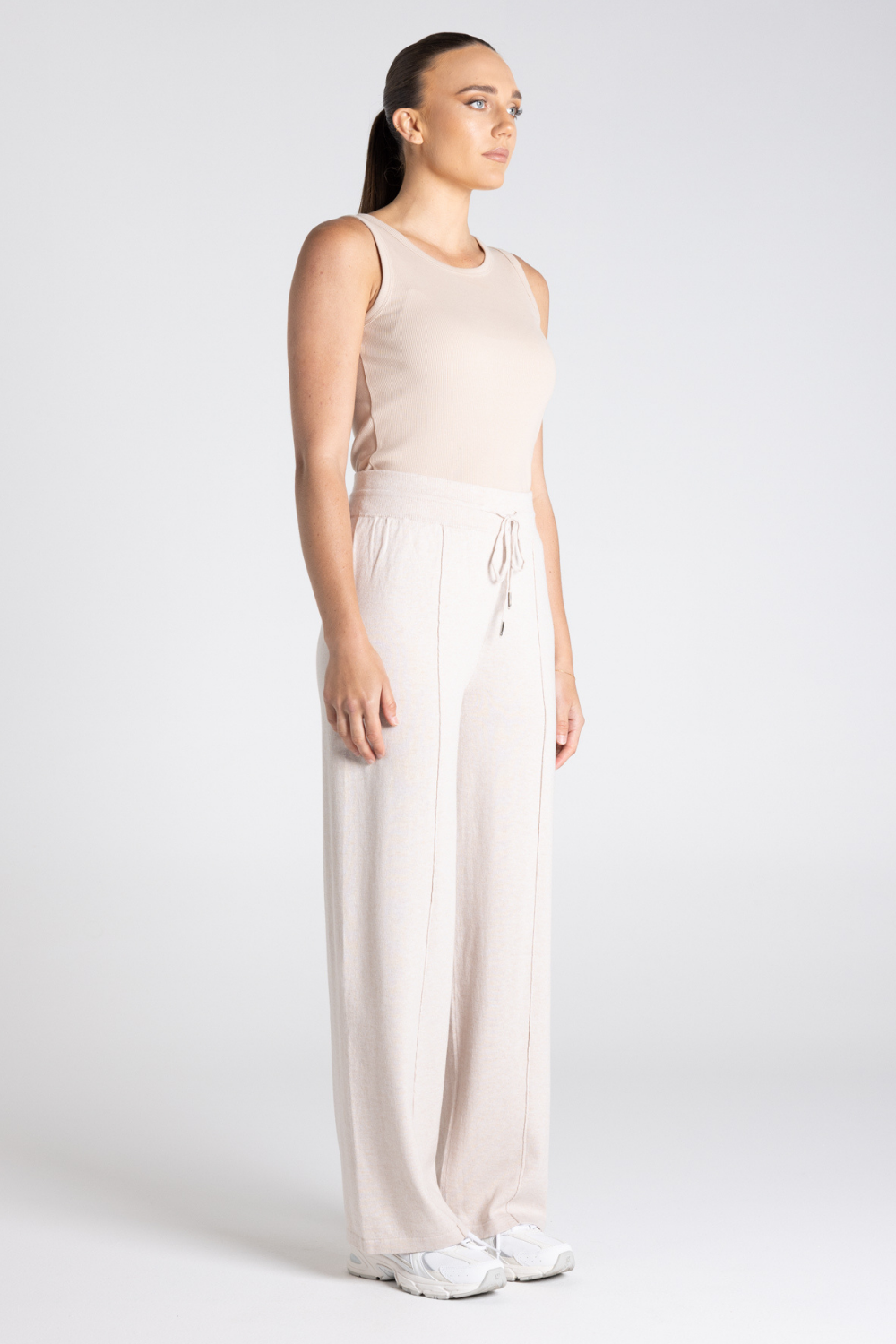 Two T's Jersey Knit Pants Oat