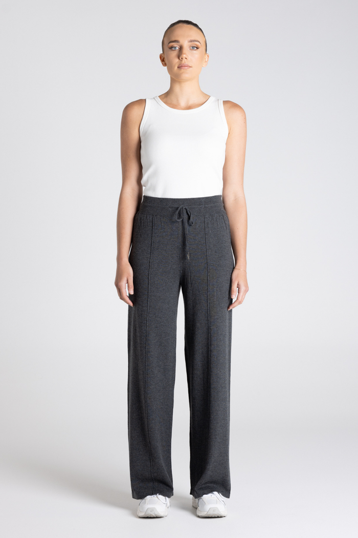 Two T's Jersey Knit Pants Steel