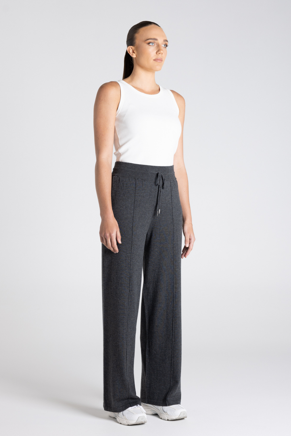 Two T's Jersey Knit Pants Steel