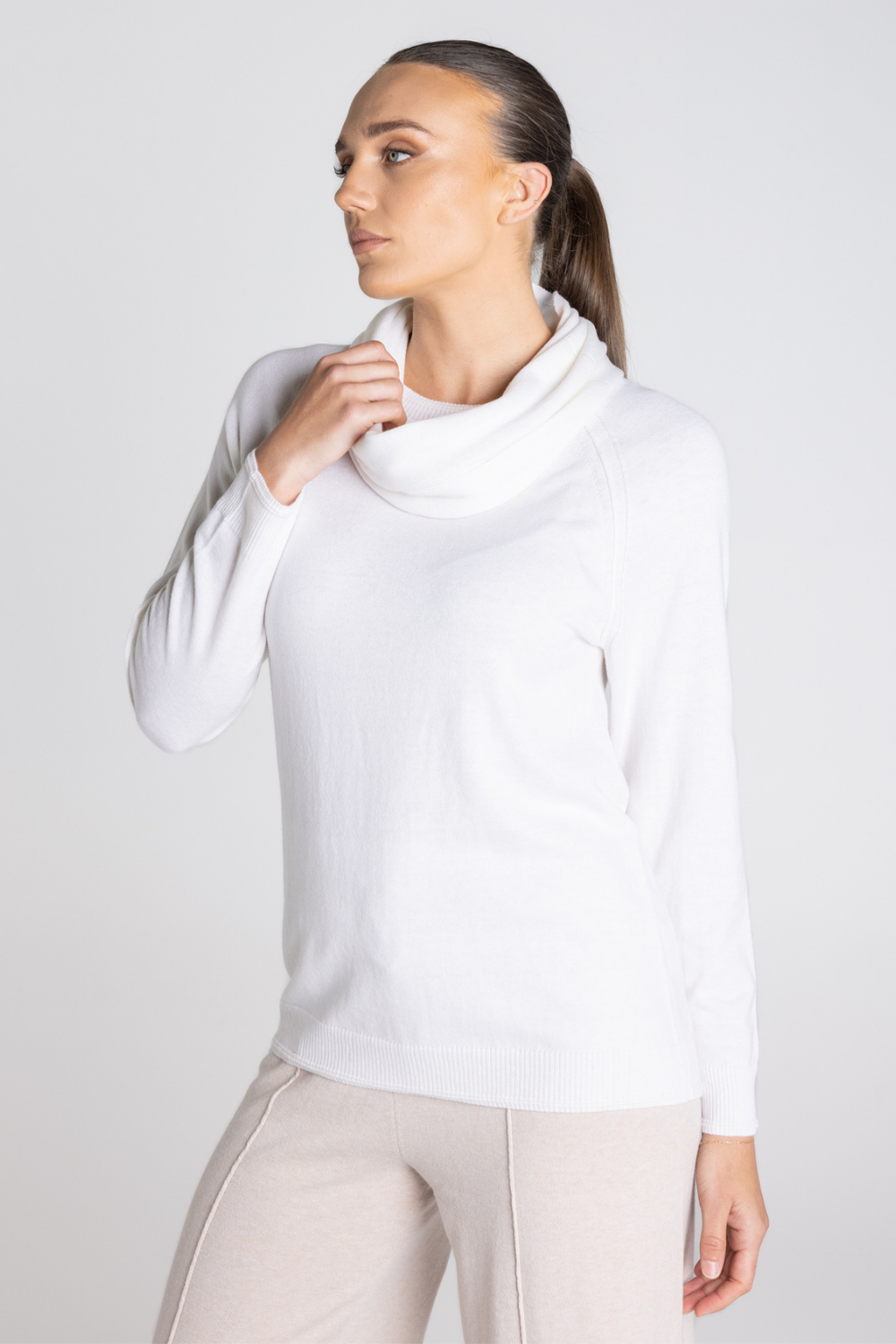 Two T's Merino Cotton Snood Ivory