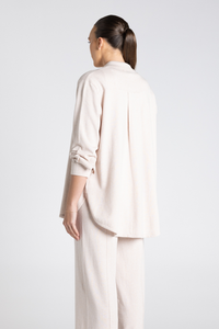 Two T's Shirt-Dropped Shoulder Knit Oat