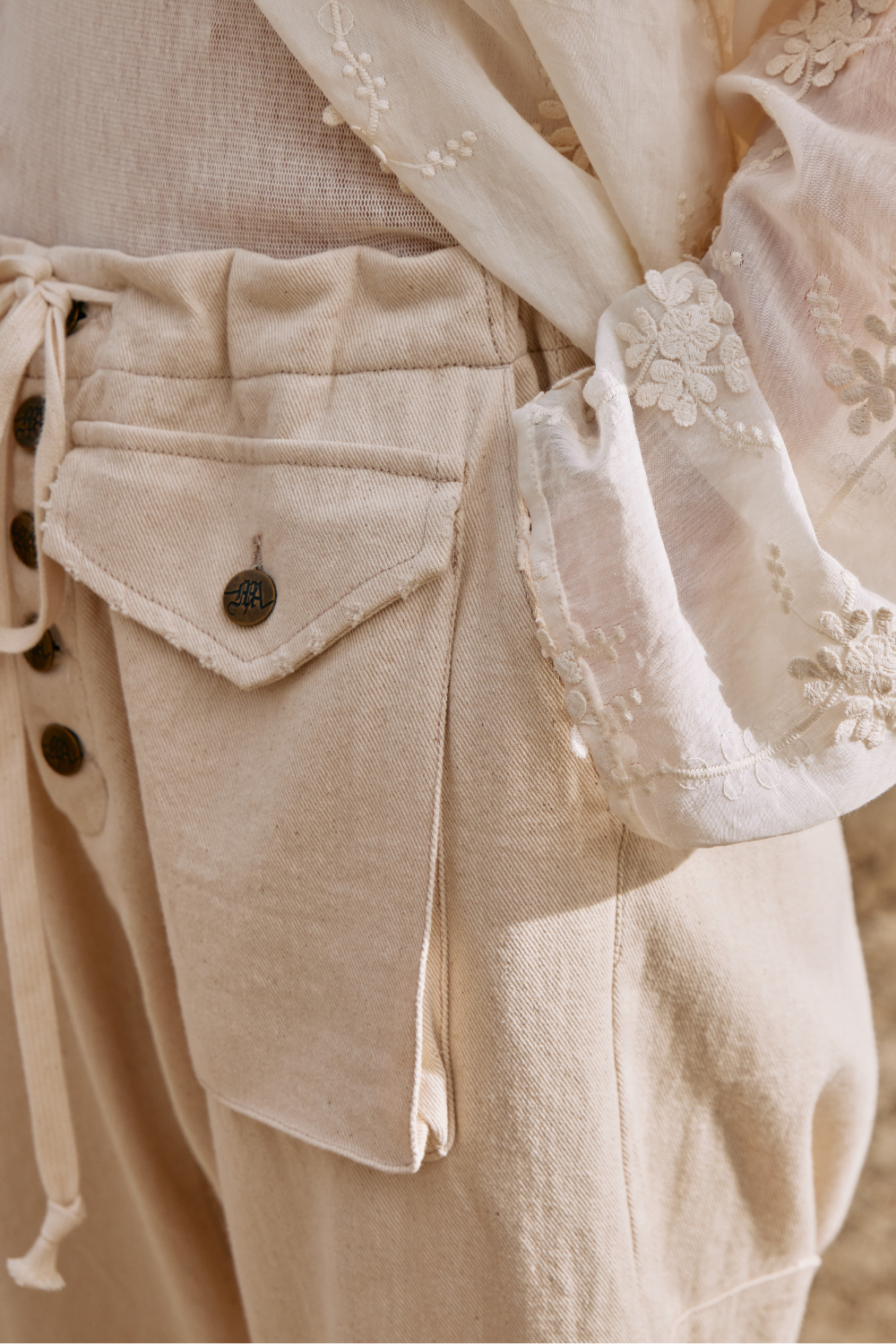 M.A.Dainty Trucker Pant Cream