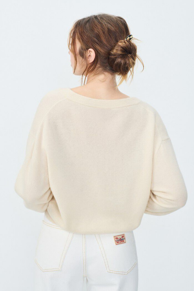 American Vintage V-Neck Pullover Natural