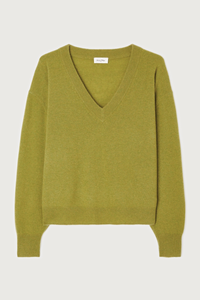 American Vintage V-Neck Pullover Olive