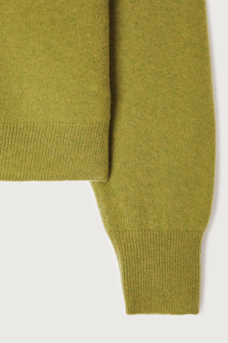 American Vintage V-Neck Pullover Olive