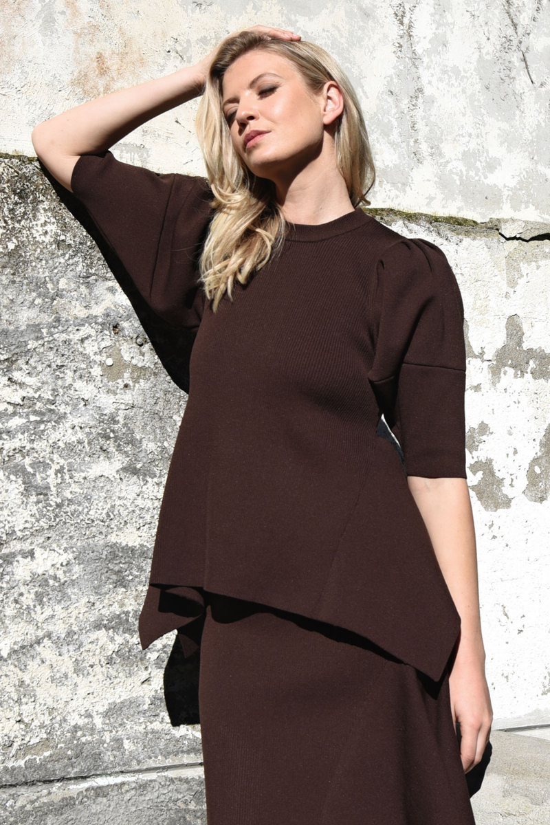 Trelise Cooper What's Your Angle? Top Chocolate