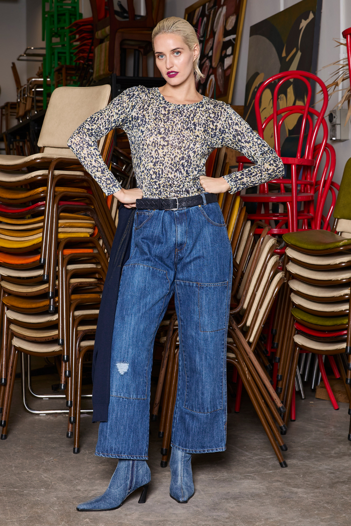 M.A.Dainty Wilder Top Blue Yellow