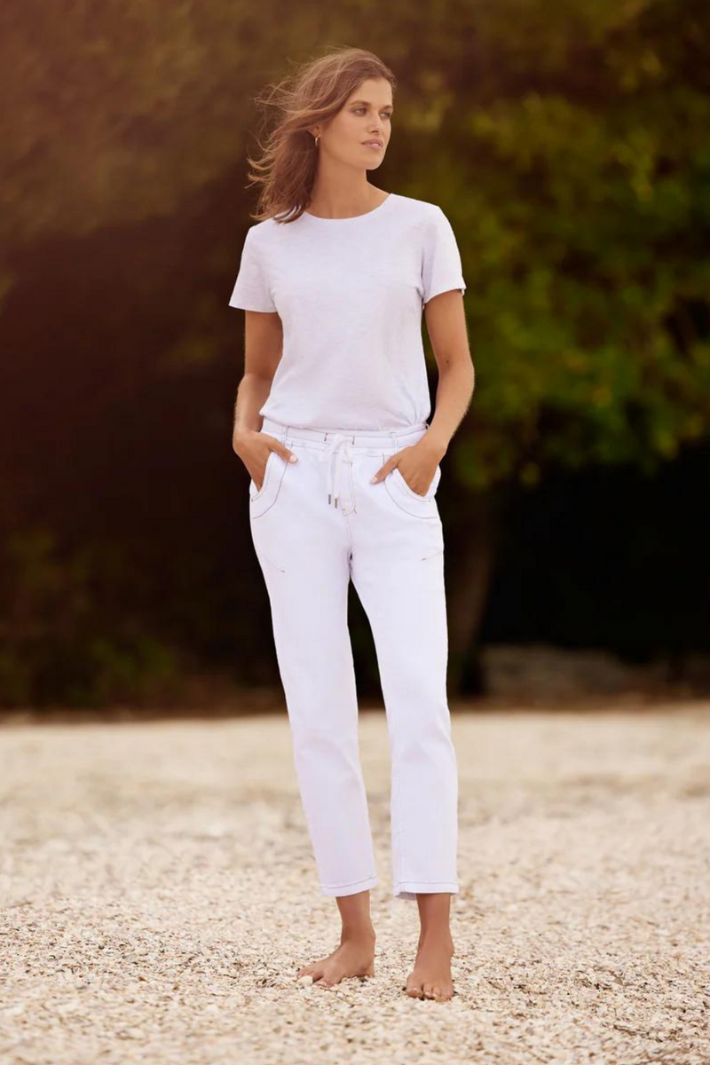 Lania Boyfriend Jean White