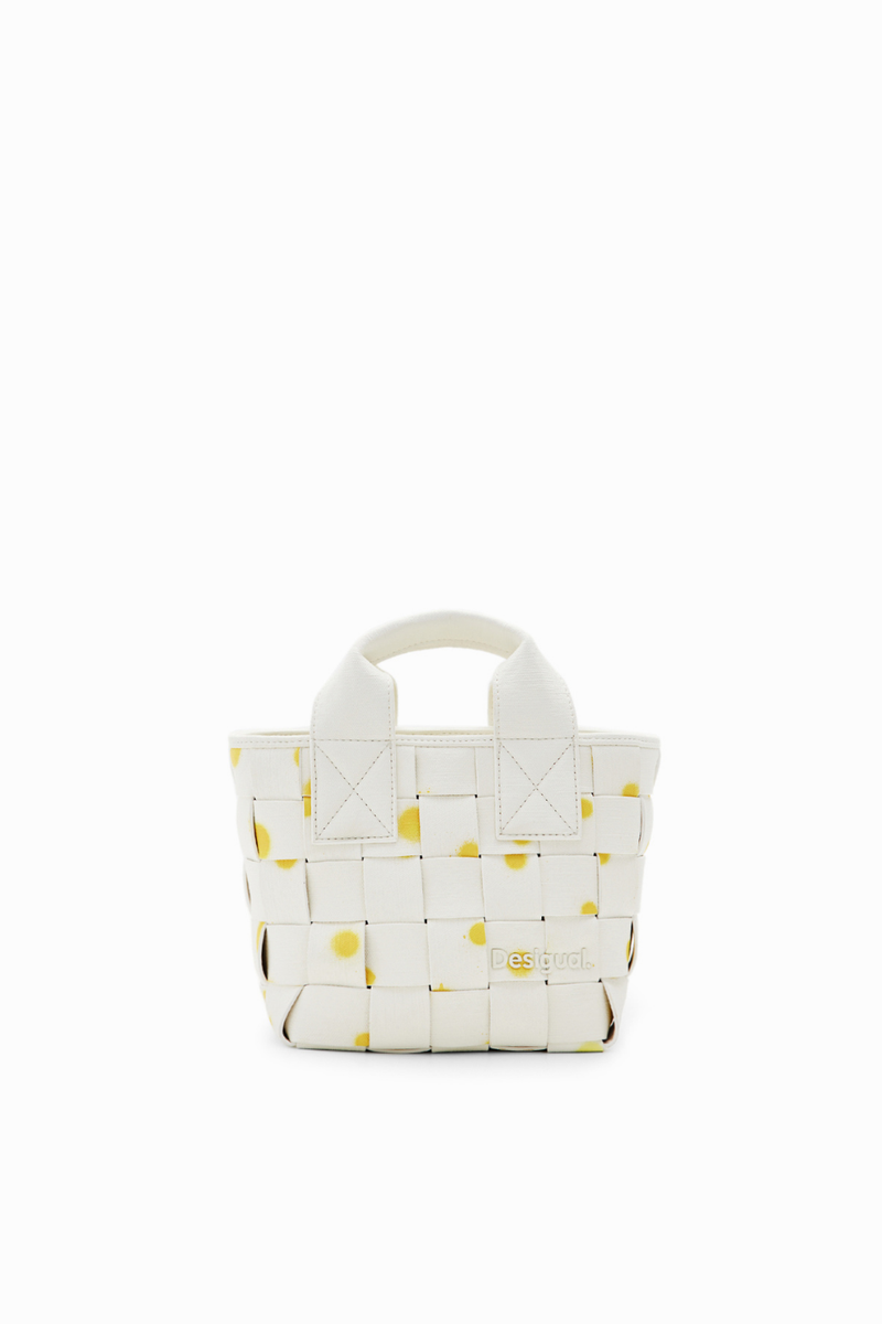 Desigual Droplets Cross Body Tote Bag Amarillo