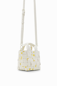 Desigual Droplets Cross Body Tote Bag Amarillo