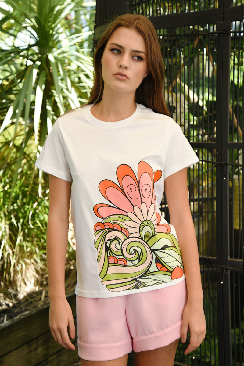 Coop Flower Time Tee White