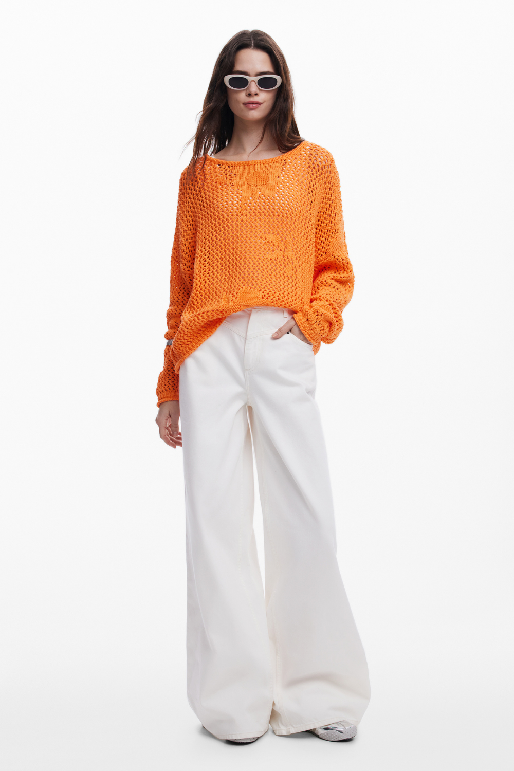 Desigual Fluid Openwork Sweater