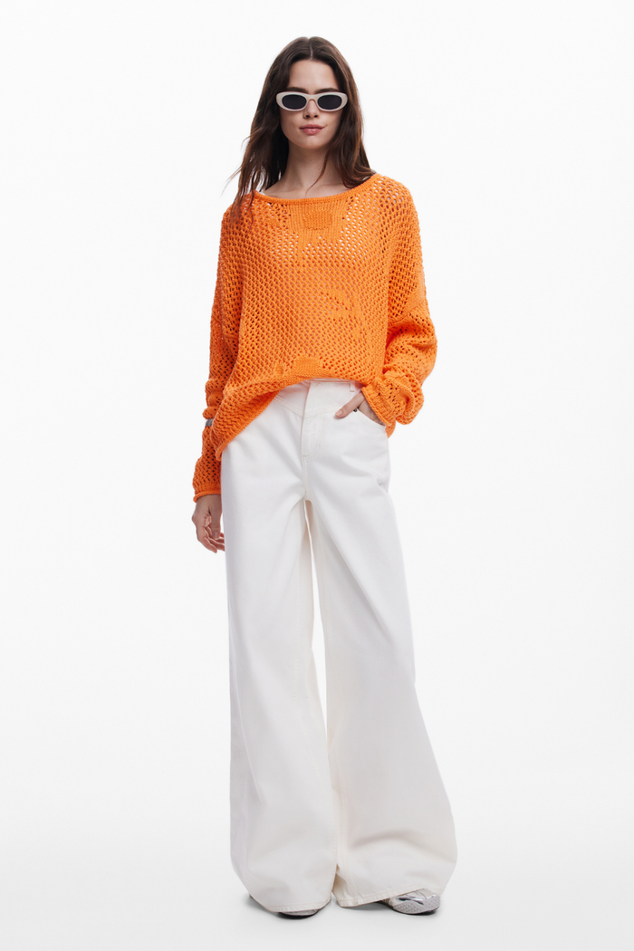 Desigual Fluid Openwork Sweater